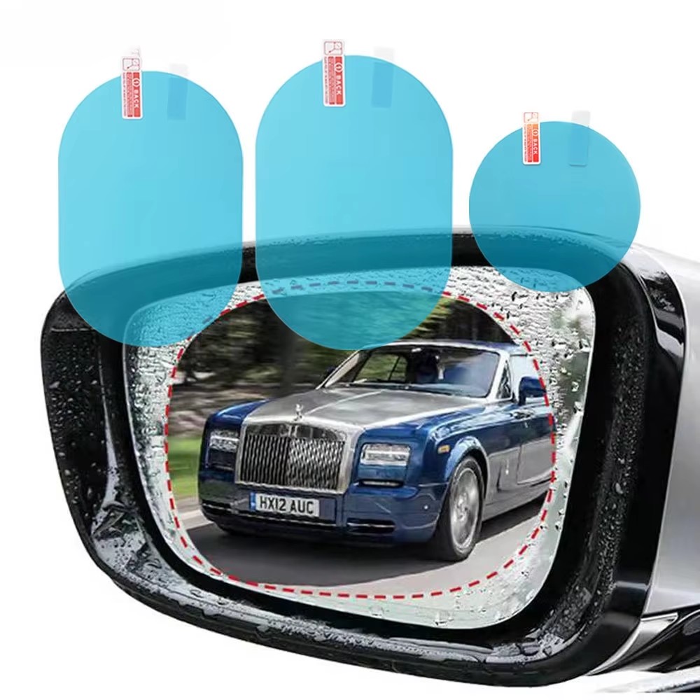 Anti Glare Car Rearview Mirror Film - 2개 또는 4개 세트, 범용 안티포그,