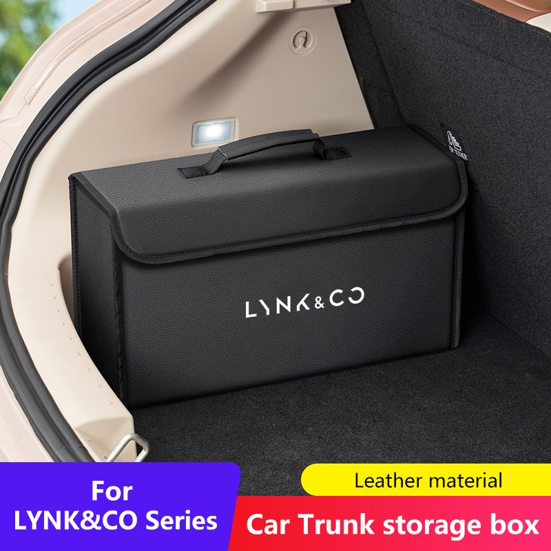 Car Trunk Organizer Foldable Storage Box - 자동차 가죽 트렁크 수납함 접이식 카본