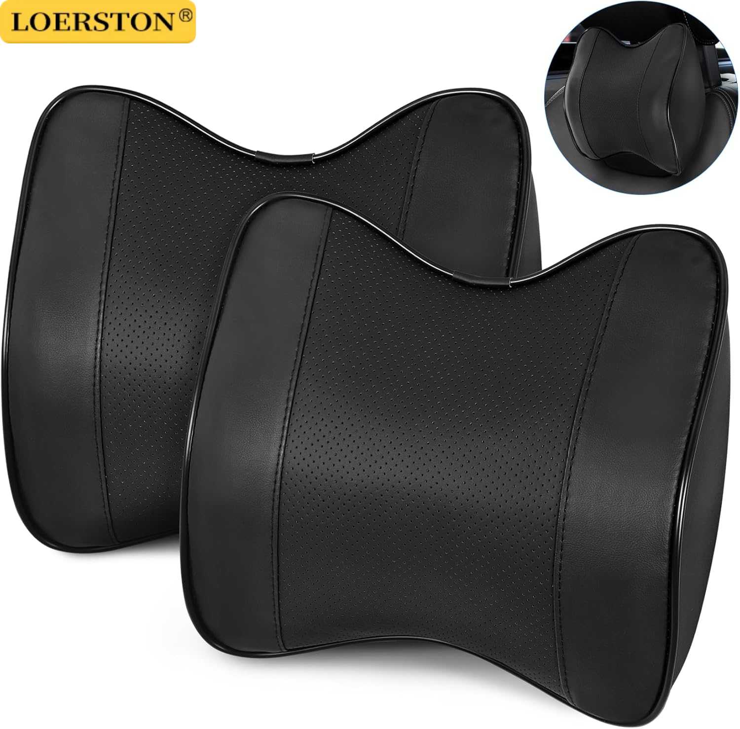 Memory Foam Car Neck Pillow Lumbar Support - 차량 목 받침대 베개 지지 쿠션