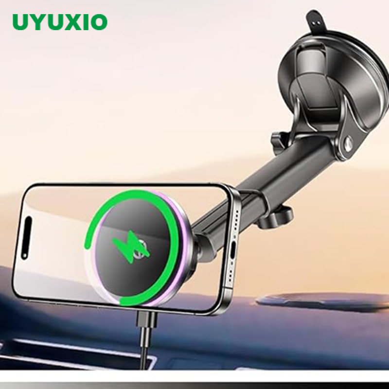 Wireless Car Charger Mount Fast Charging - UYUXIO 15W 고속 무선 마그네틱 차량용
