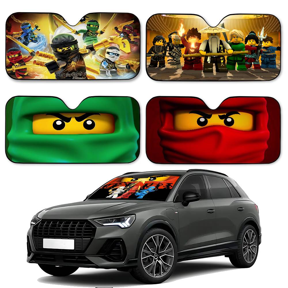 Car Care - Cute-E-nInjagoS-Cartoon 세련되고 트렌디한 앞유리 차양막, 자동차