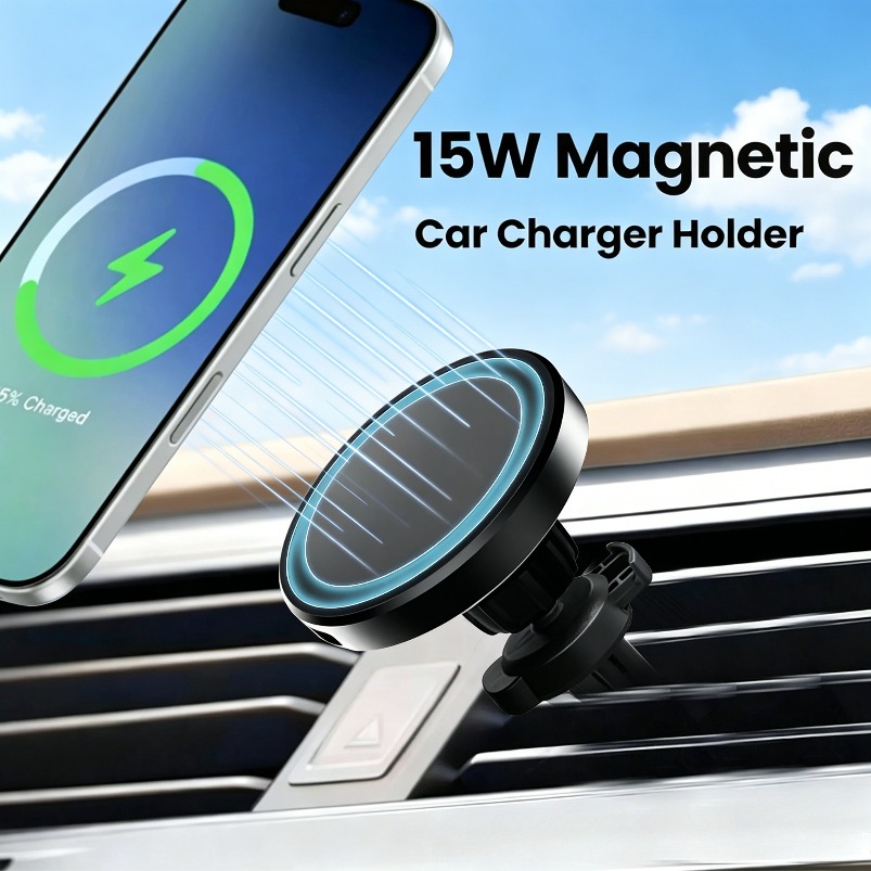 Wireless Car Charger Mount Fast Charging - 차량용 에어벤트 마그네틱 휴대폰 거치대 무선