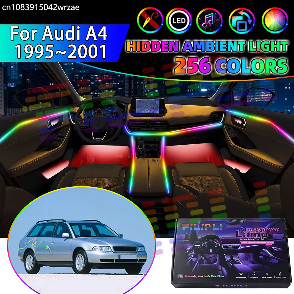 Led Ambient Interior Car Lights App Control - 아우디 A4 1995~2001 8D B5 1996용