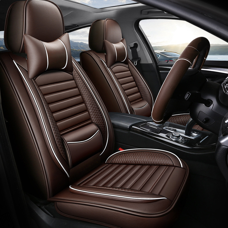Leather Car Seat Covers Full Set Universal - 폭스바겐 파사트 b5 폴로 VW 골프