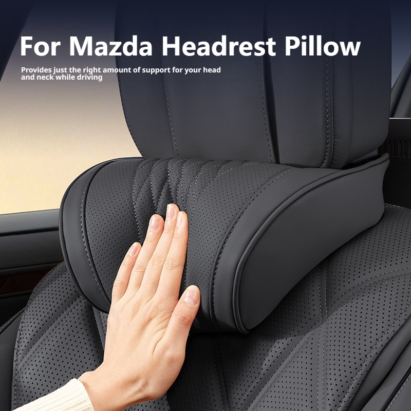 Memory Foam Car Neck Pillow Lumbar Support - 메모리폼 나파 가죽, 자동차 목베개, 마쓰다