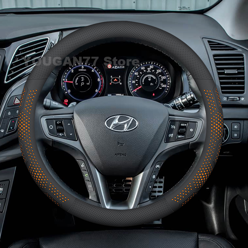 Car Steering Wheel Cover Anti Slip Breathable - 현대 i40 투어러, i10, i20, N