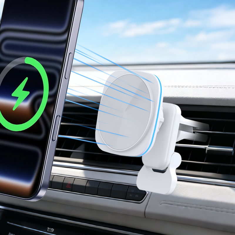 Wireless Car Charger Mount Fast Charging - 15W 마그네틱 차량용 무선 충전기 LED