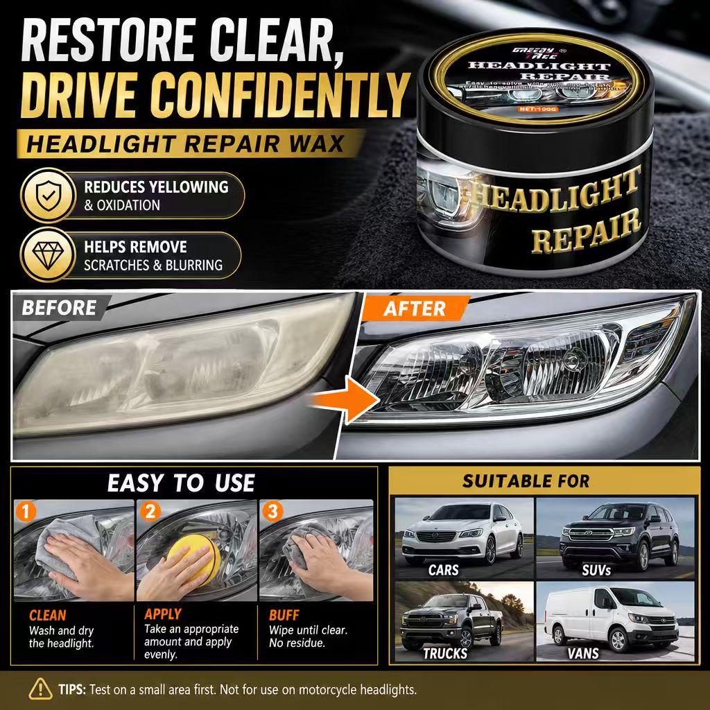 Car Scratch Repair Polishing Wax Paste - 자동차 헤드라이트 복원용 왁스 폴리싱 페이스트