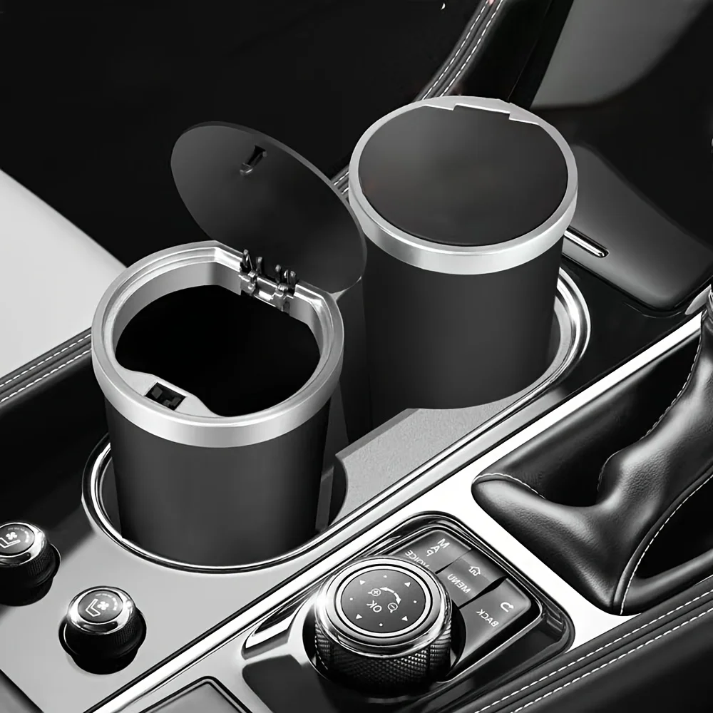 컴팩트한 누수 방지 미니 자동차 쓰레기통, 간편하게 열 - Waterproof Car Trash Can With Lid 리뷰 및 가격