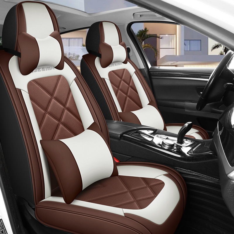 풀 커버리지 유니버설 스타일 5인승 가죽 자동차 시트  - Leather Car Seat Covers Full Set Universal 리뷰 및 가격