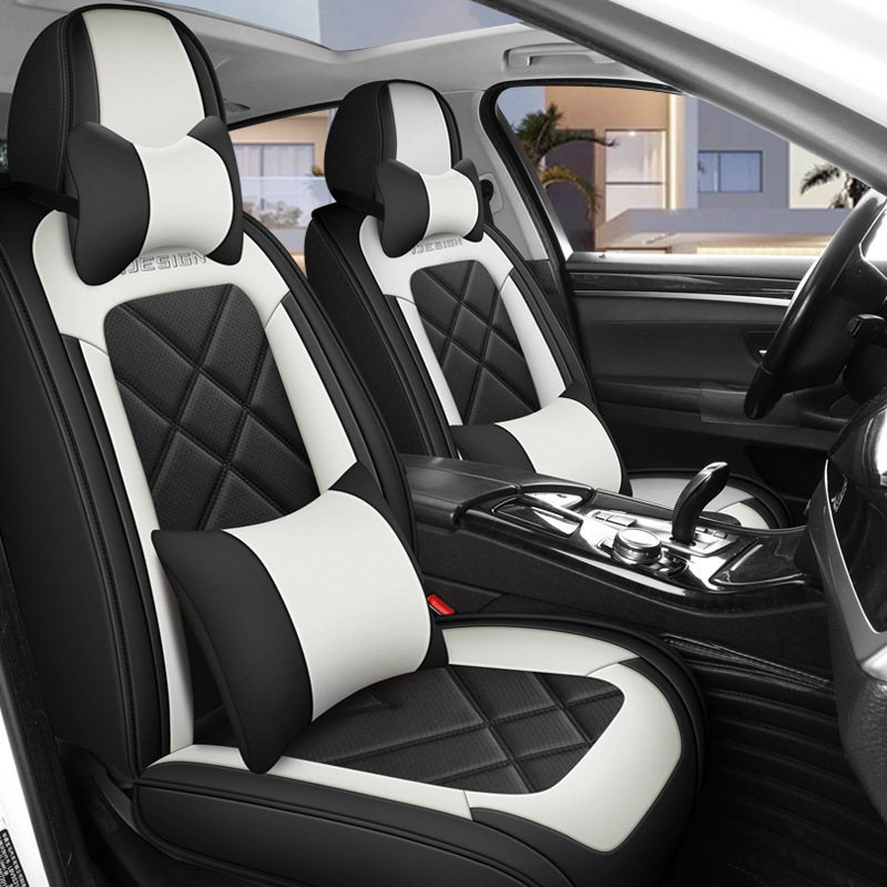 풀 커버리지 유니버설 스타일 5인승 가죽 자동차 시트  - Leather Car Seat Covers Full Set Universal 리뷰 및 가격