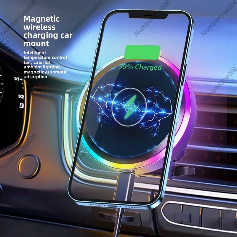 냉각 팬이 있는 마그네틱 무선 차량용 충전기, 통풍구  - Wireless Car Charger Mount Fast Charging 리뷰 및 가격
