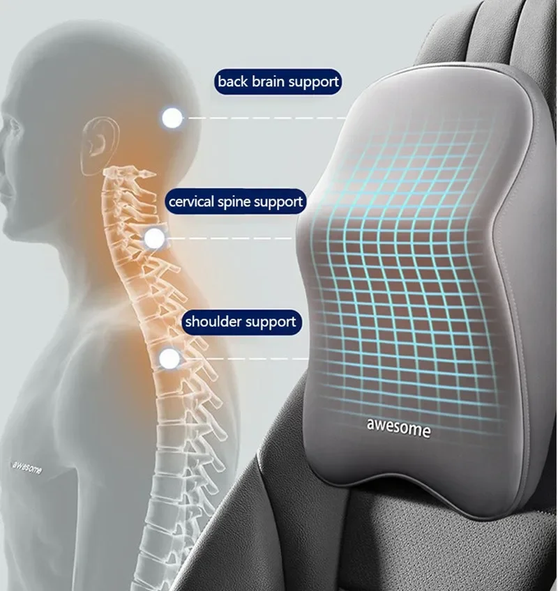 새로운 자동차 요추 지원 머리 받침 목 베개 메모리 폼 - Memory Foam Car Neck Pillow Lumbar Support 리뷰 및 가격