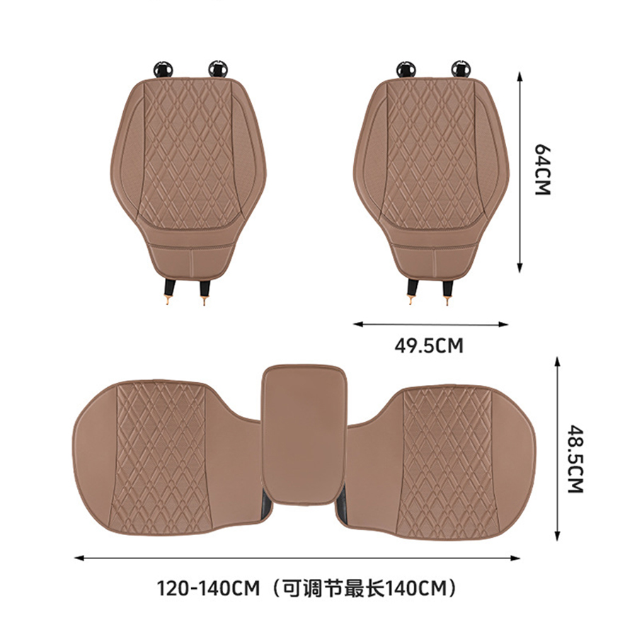 3피스 고급 나파 가죽 자동차 시트 커버, 풀세트 시트 - Leather Car Seat Covers Full Set Universal 리뷰 및 가격