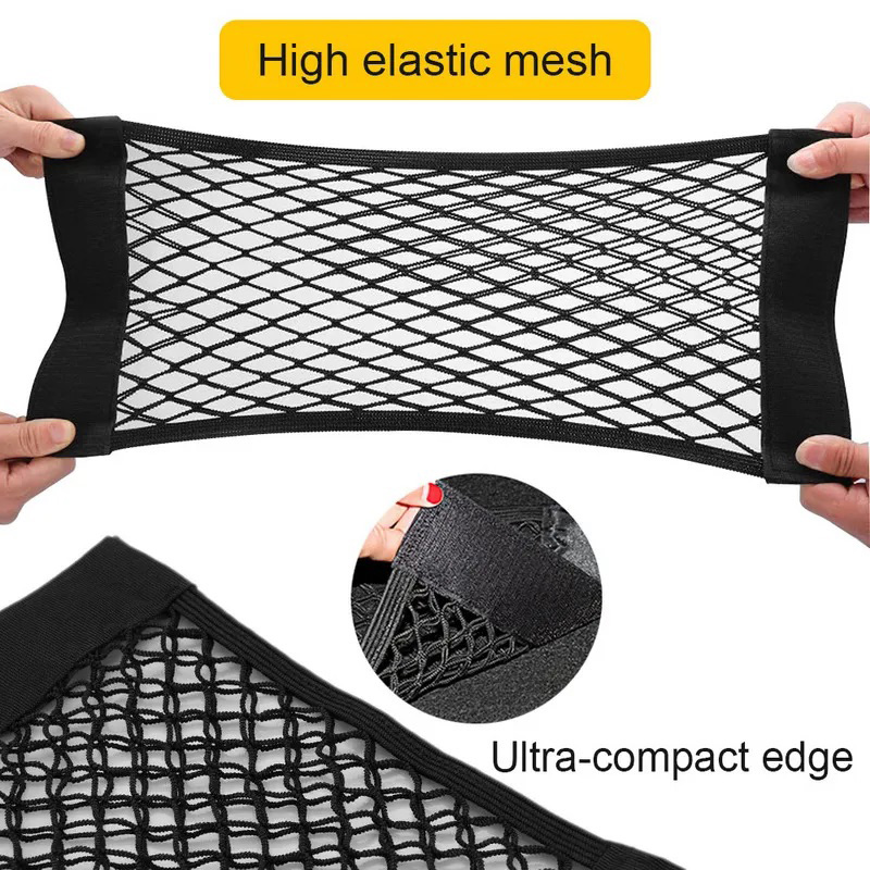 자동차 뒷좌석 트렁크 좌석 탄성 스트링 그물 매직 스티 - Car Trunk Organizer Foldable Storage Box 리뷰 및 가격