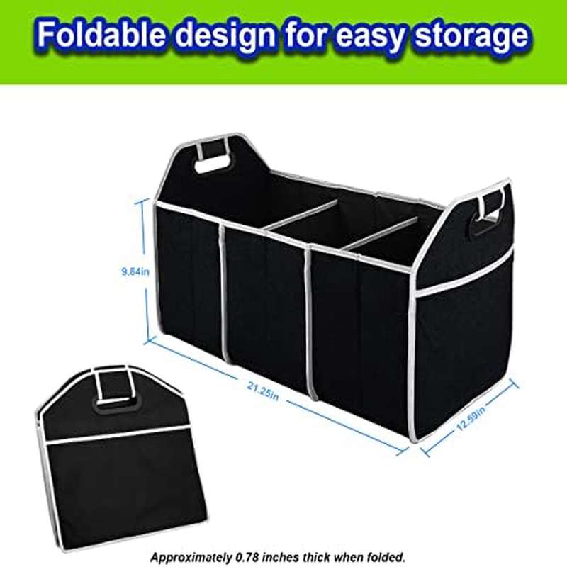 휴대용 3칸 접이식 자동차 트렁크 정리함, SUV/트럭 - Car Trunk Organizer Foldable Storage Box 리뷰 및 가격