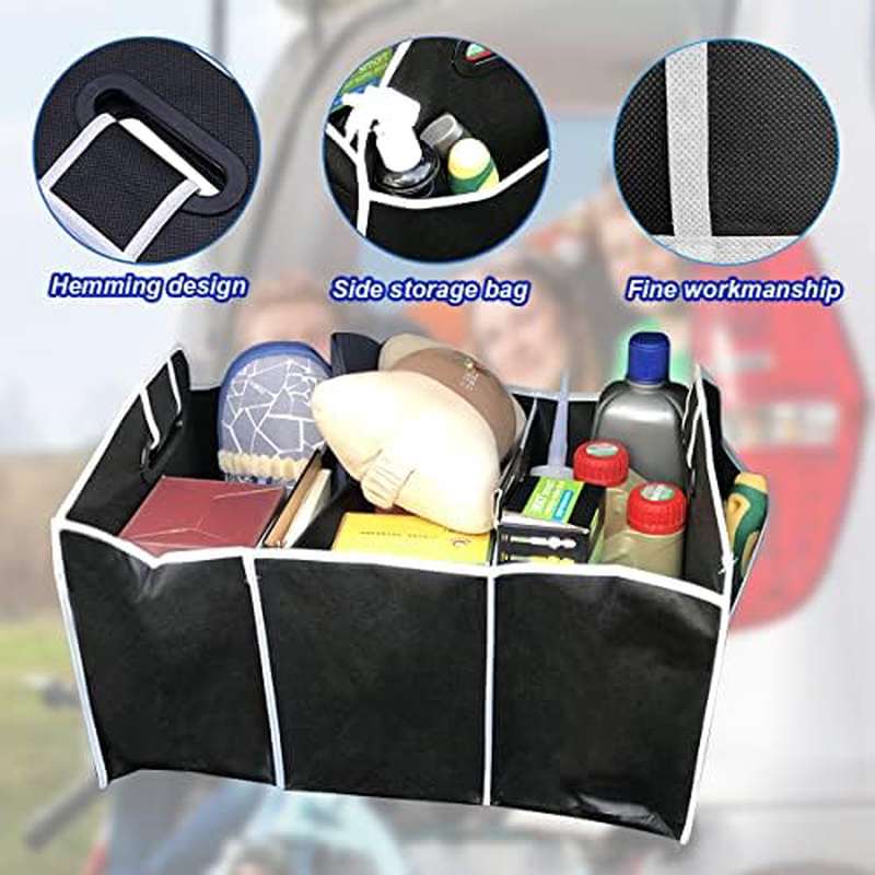휴대용 3칸 접이식 자동차 트렁크 정리함, SUV/트럭 - Car Trunk Organizer Foldable Storage Box 리뷰 및 가격