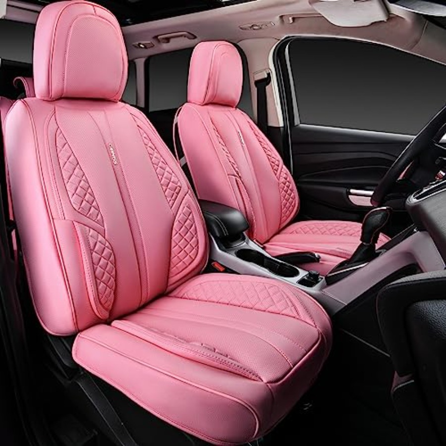 나파 핑크 PU 가죽 자동차 시트 커버 풀세트 (여성용 - Leather Car Seat Covers Full Set Universal 리뷰 및 가격