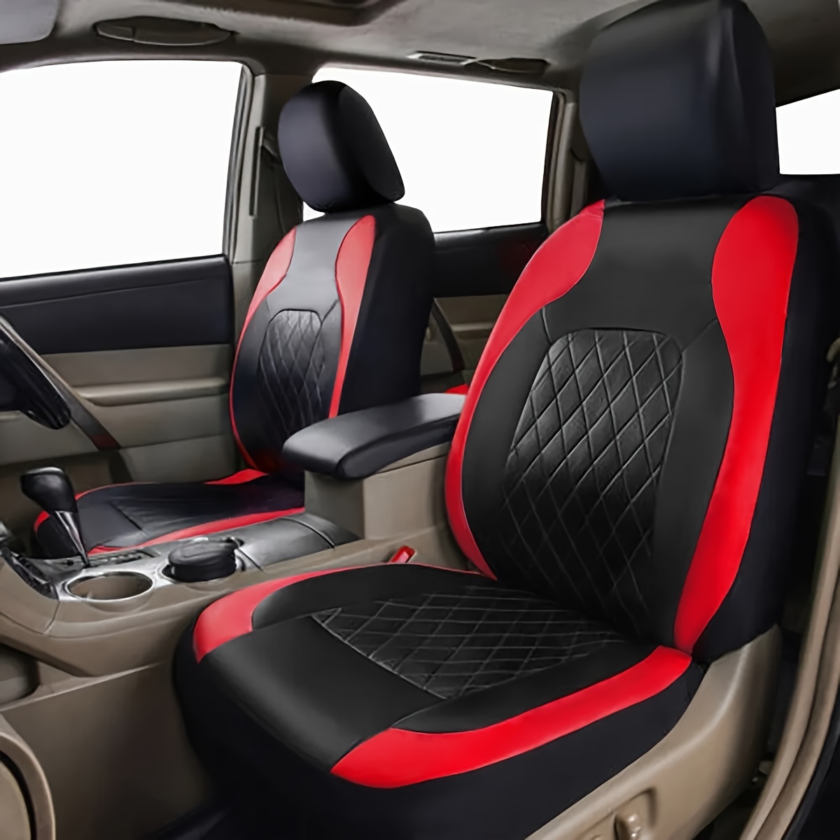자동차 시트커버 퀼트 다이아몬드 패턴 인조가죽 느낌 전 - Leather Car Seat Covers Full Set Universal 리뷰 및 가격