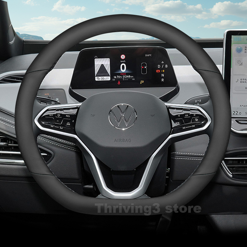 폭스바겐 ID3 ID4 ID7 2025 2021-202 - Car Steering Wheel Cover Anti Slip Breathable 리뷰 및 가격