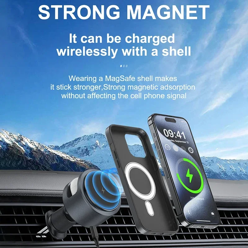 아이폰용 차량용 자석 무선 충전기, MagSafe 호환 - Wireless Car Charger Mount Fast Charging 리뷰 및 가격