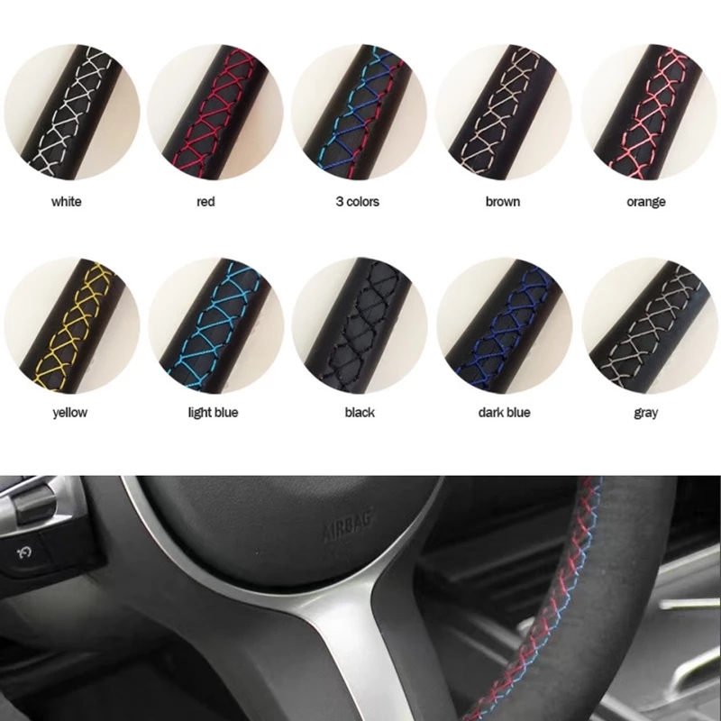 BMW E90 E91 E92 E93 E87 E81 E8 - Car Steering Wheel Cover Anti Slip Breathable 리뷰 및 가격