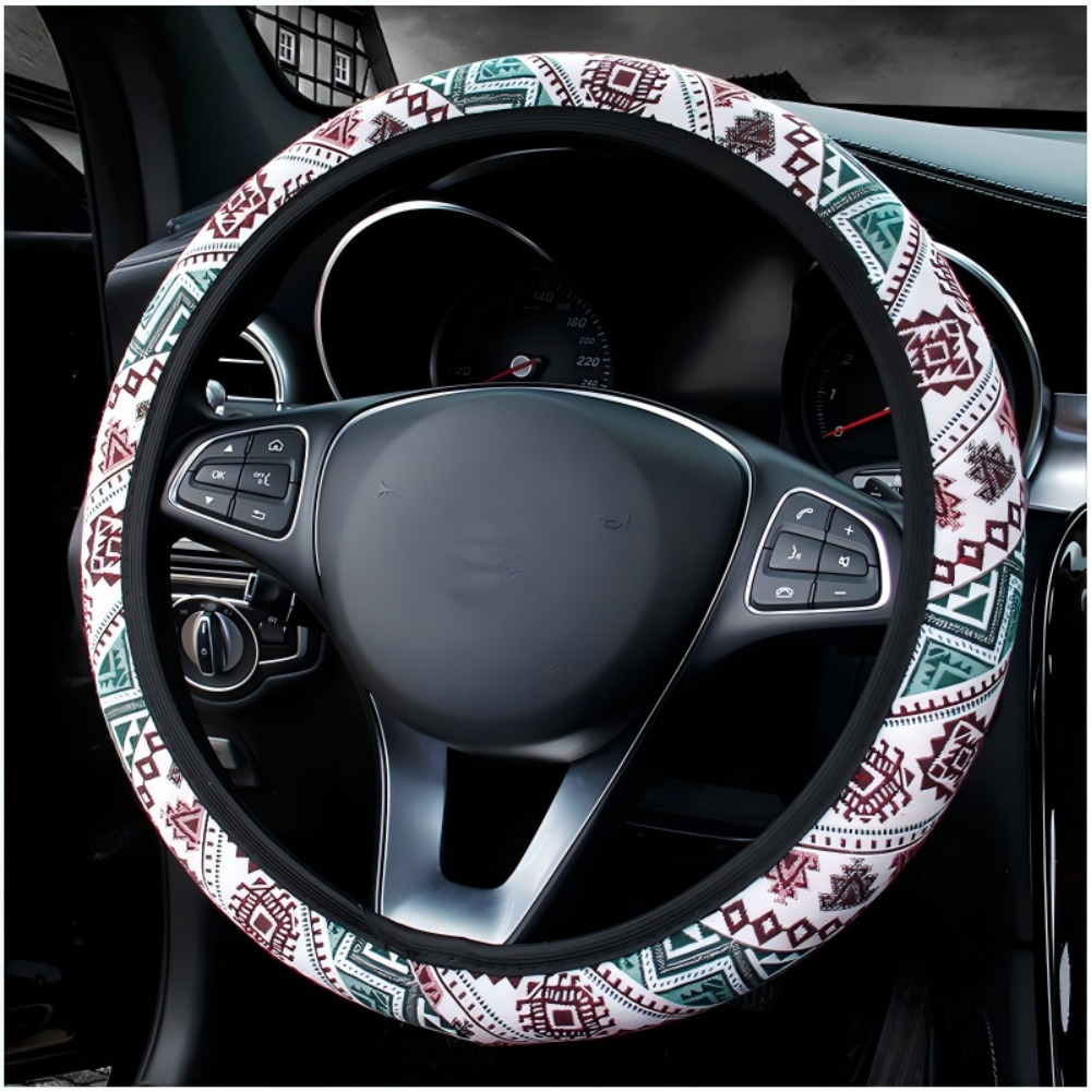 보헤미안 스타일 린넨 자동차 핸들 커버, 37-38cm - Car Steering Wheel Cover Anti Slip Breathable 리뷰 및 가격