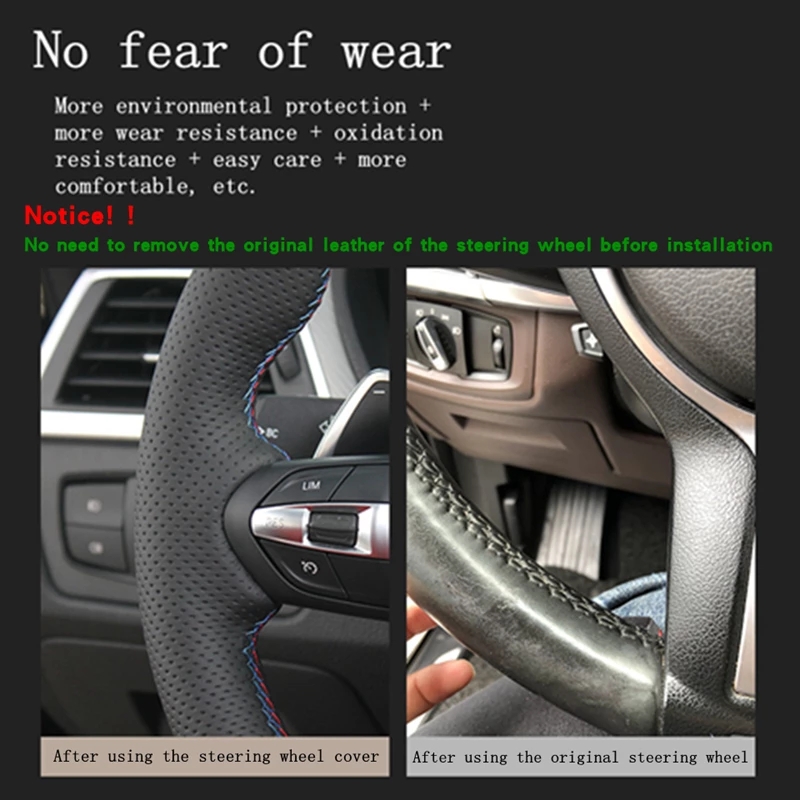 도요타 Reiz 마크 X 2009-2015 자동차 부품 - Car Steering Wheel Cover Anti Slip Breathable 리뷰 및 가격