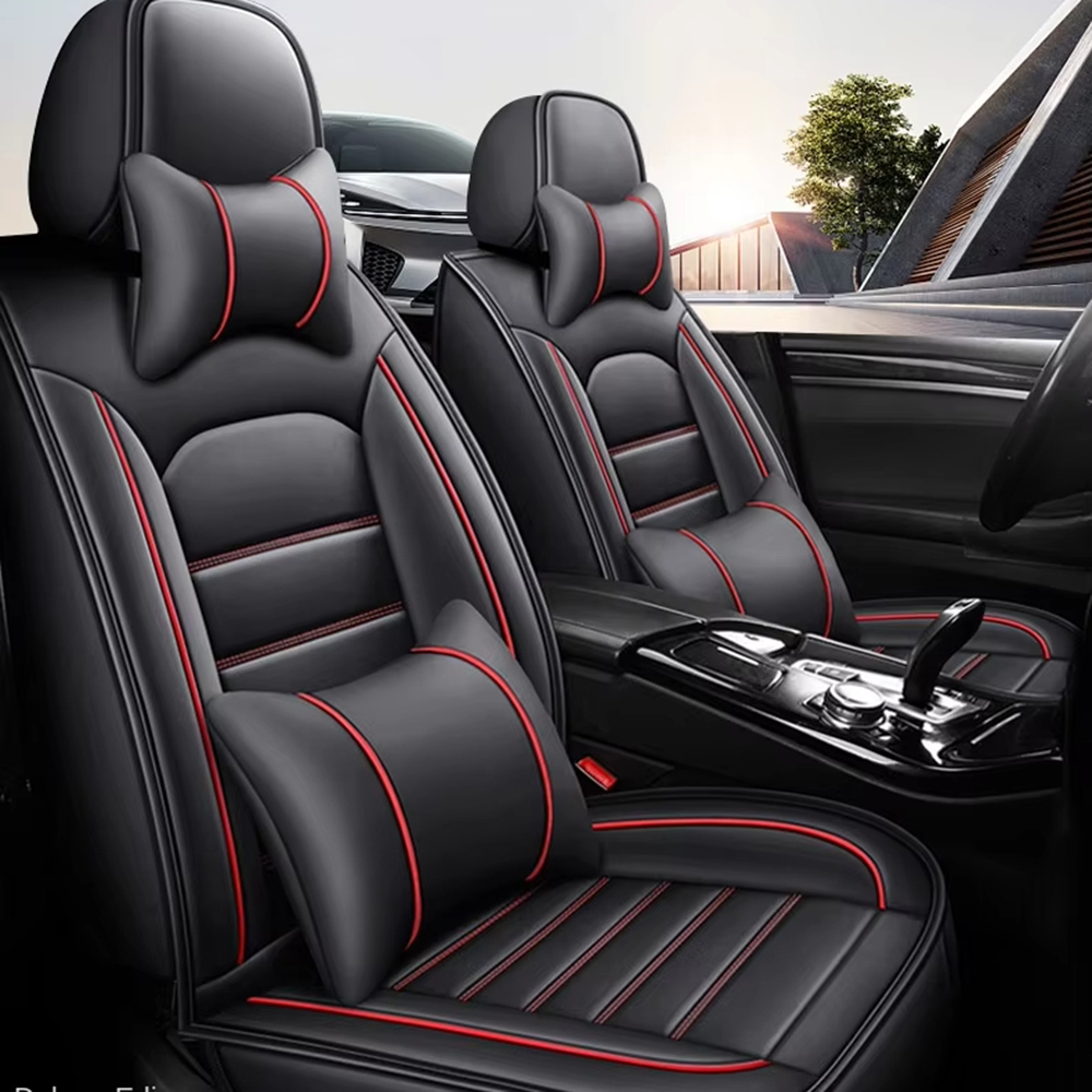 저렴한 가격의 탄성 3D 360도 전체 감싸는 내마모성 - Leather Car Seat Covers Full Set Universal 리뷰 및 가격