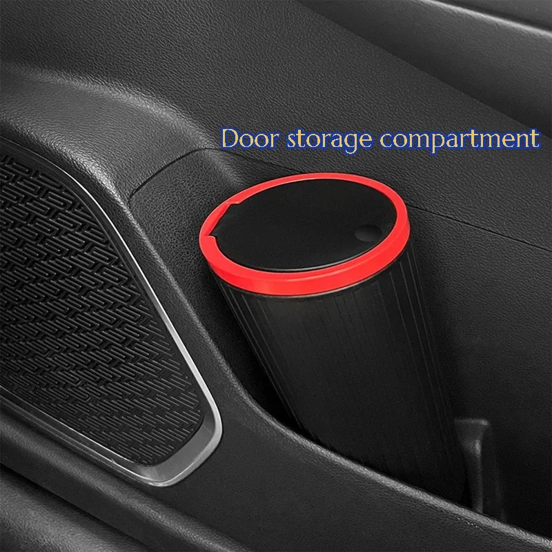 자동차 쓰레기통, 프레스 스위치 타입, 원형 뚜껑 보관 - Waterproof Car Trash Can With Lid 리뷰 및 가격