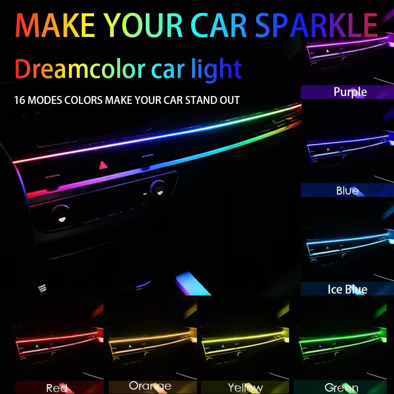 12V 범용 심포니 자동차 실내 무드등 LED 실내 R - Led Ambient Interior Car Lights App Control 리뷰 및 가격