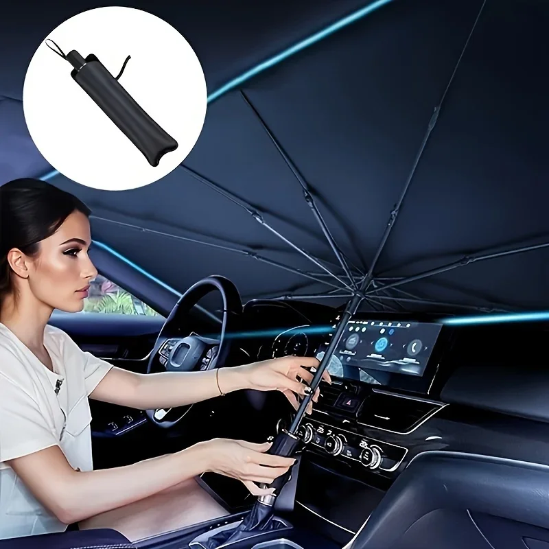 자동차 앞유리 차양막, 접이식 우산형 차양막/커버 (대 - Car Sunshade Windshield Umbrella Foldable 리뷰 및 가격
