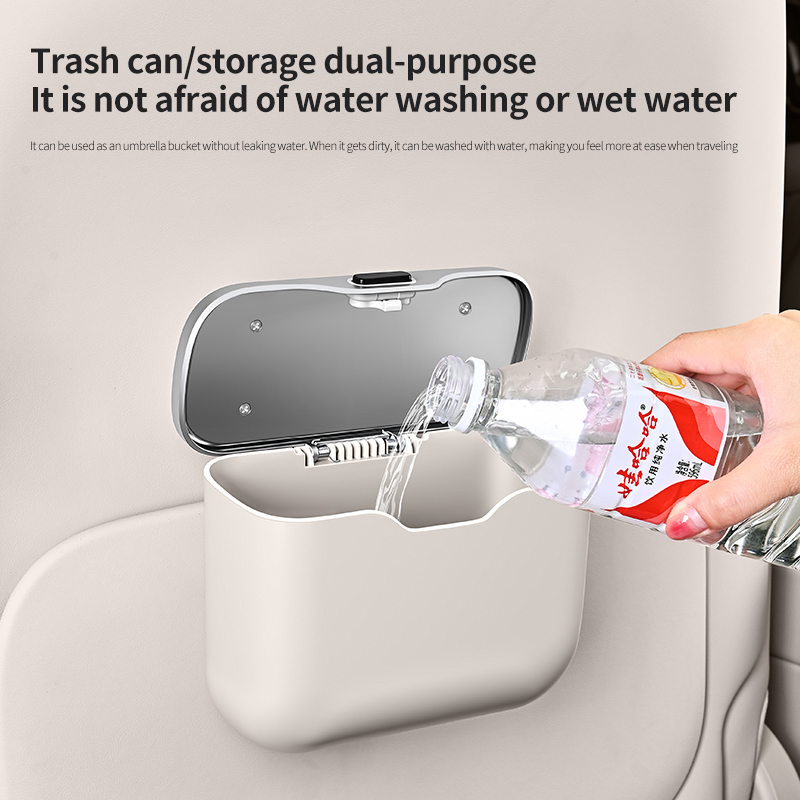 창의적인 뚜껑이 있는 차량용 쓰레기통, 방수 걸이형 수 - Waterproof Car Trash Can With Lid 리뷰 및 가격