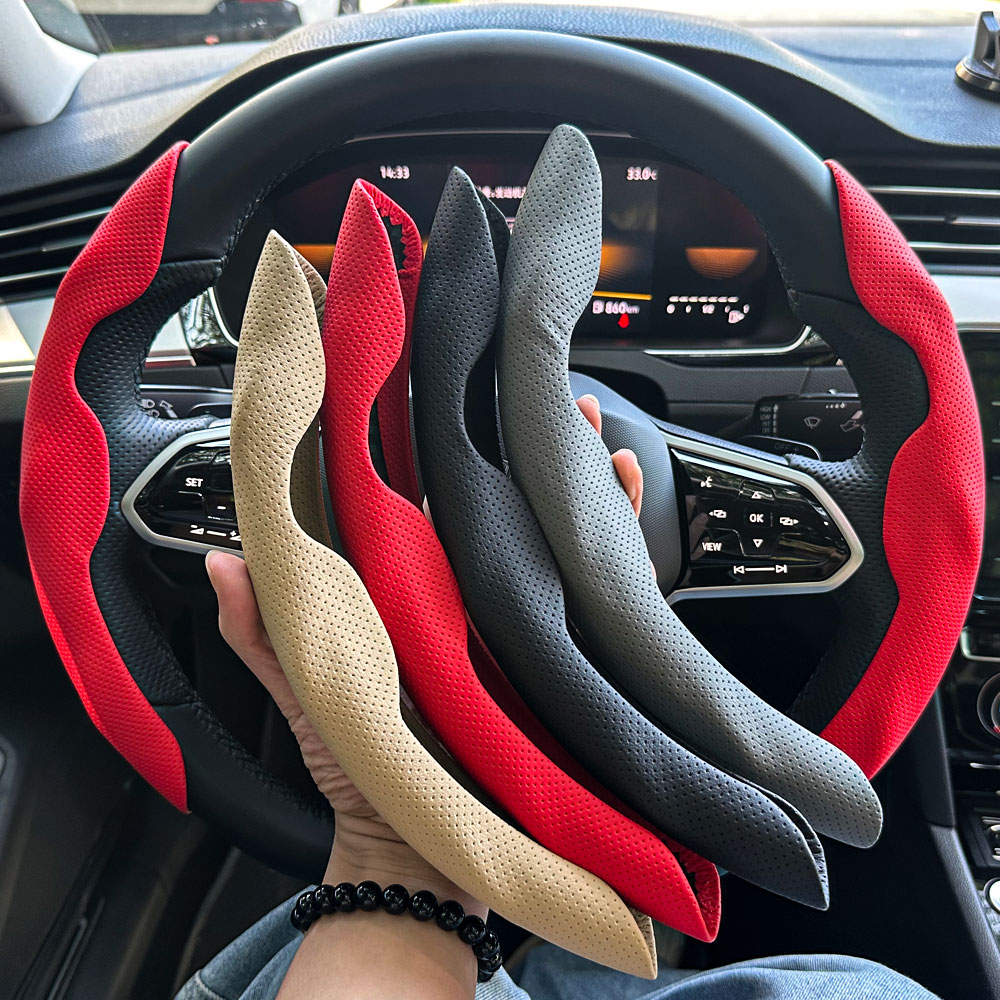유니버설 D형 원형 자동차 스티어링 휠 커버 통풍구 가 - Car Steering Wheel Cover Anti Slip Breathable 리뷰 및 가격