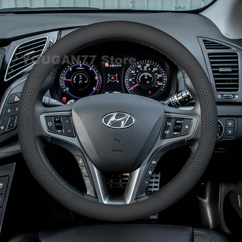 현대 i40 투어러, i10, i20, N 라인(201 - Car Steering Wheel Cover Anti Slip Breathable 리뷰 및 가격