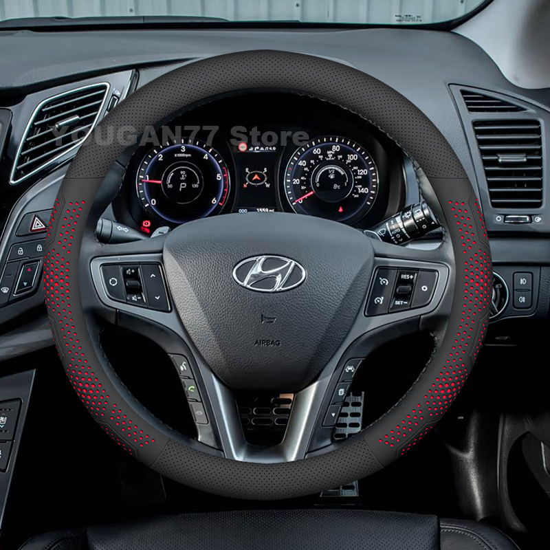 현대 i40 투어러, i10, i20, N 라인(201 - Car Steering Wheel Cover Anti Slip Breathable 리뷰 및 가격