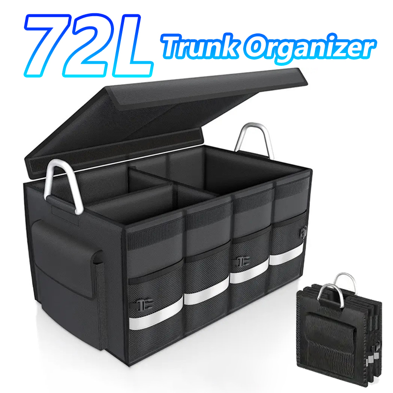 자동차 용 헤비 듀티 72L 트렁크 주최자 대용량 접이 - Car Trunk Organizer Foldable Storage Box 리뷰 및 가격