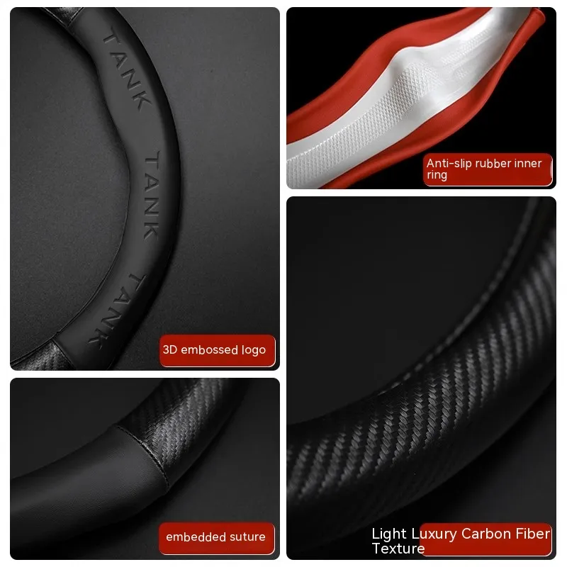 만리월 탱크 300 500 2022 2023 적합, 탄 - Car Steering Wheel Cover Anti Slip Breathable 리뷰 및 가격