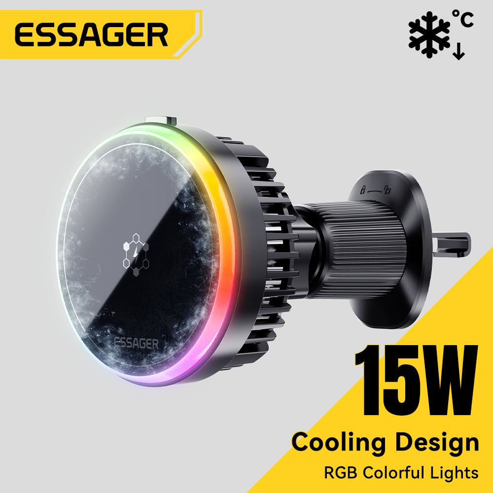 에사저 15W 아이스 쿨링 마그네틱 무선 차량용 충전기 - Wireless Car Charger Mount Fast Charging 리뷰 및 가격