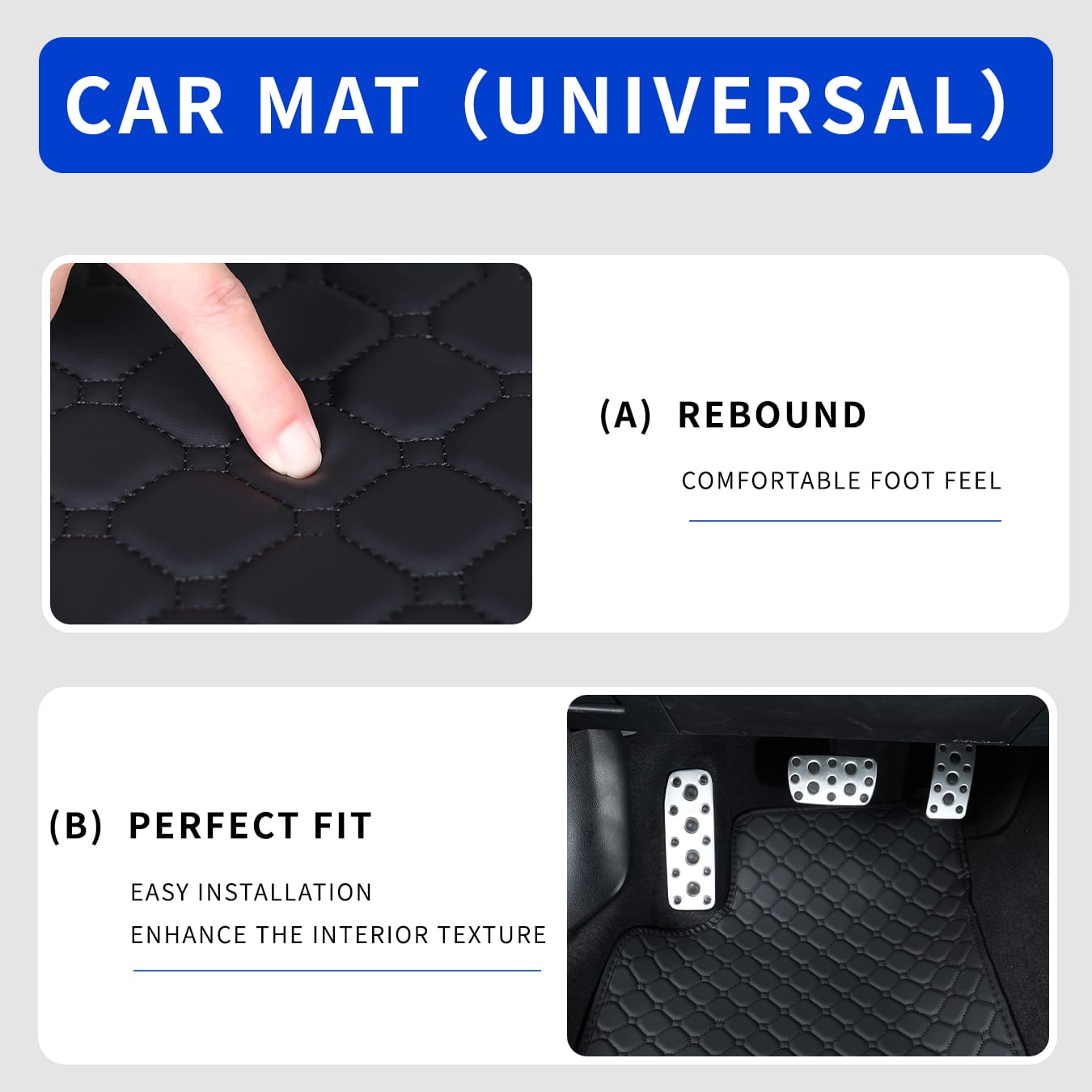 차량용 플로어 매트 풀 세트, 모든 차종에 호환되는 미 - Car Floor Mats Universal Waterproof Leather 리뷰 및 가격