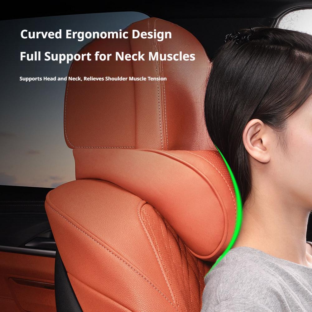 럭셔리 가죽 자동차 헤드레스트 베개 메모리폼 목 지지  - Memory Foam Car Neck Pillow Lumbar Support 리뷰 및 가격