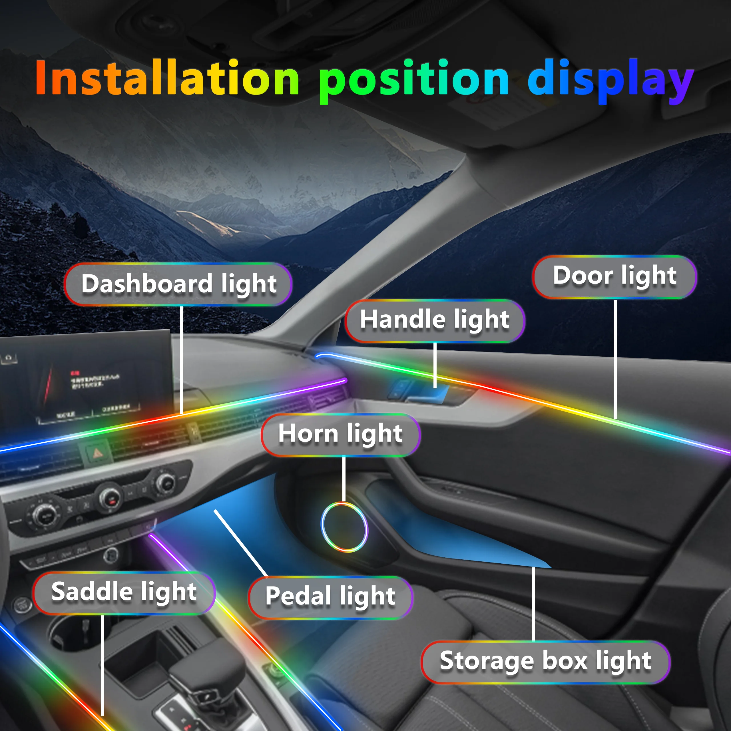 테슬라 X1(2016~2019)용 차량 내부 엠비언트  - Led Ambient Interior Car Lights App Control 리뷰 및 가격