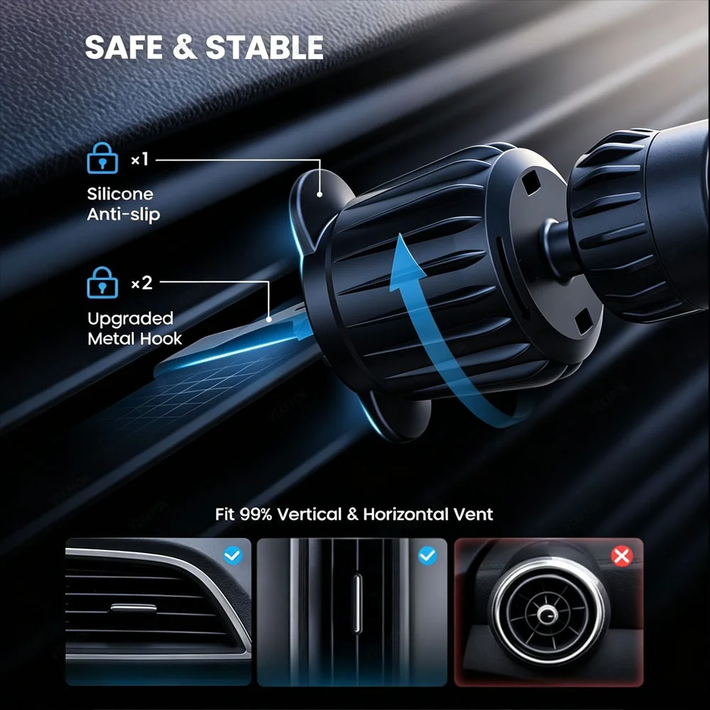 MagSafe iPhone 17, 16, 15, 14, - Magnetic Phone Holder For Car Vent 리뷰 및 가격